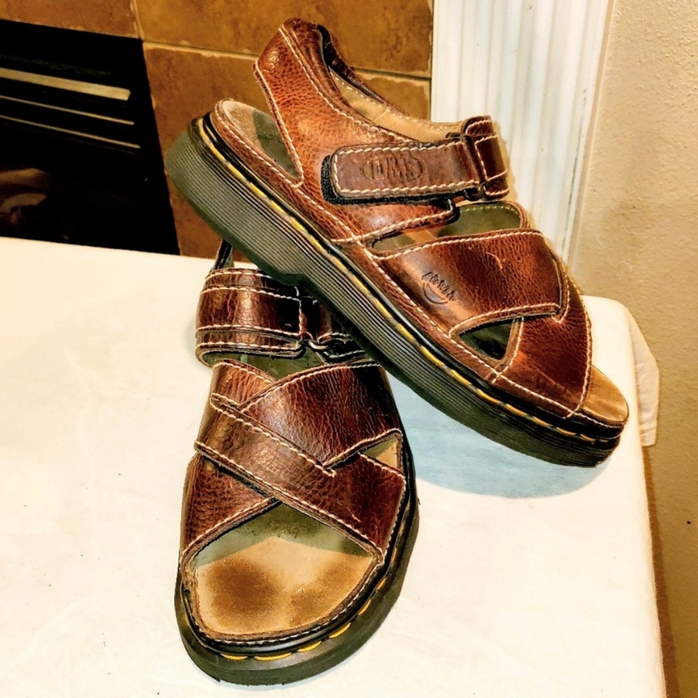 DR MARTENS Airwair Chunky Leather Sandal Vintage 90s Size 9